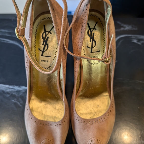 YSL Suede and metallic wedges size 37 - Picture 5 of 12